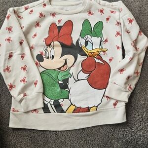 Disney Kids Minnie and Daisy White Sweatshirt